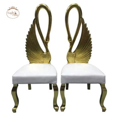 China Modern Wedding Sofa Wooden Carved Swan Throne Reception Wedding Sofa Chair for sale