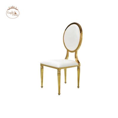 China Itailian Gold Mirror Stainless Steel Modern Minimalist Luxury Simple Modern Home Chair for sale