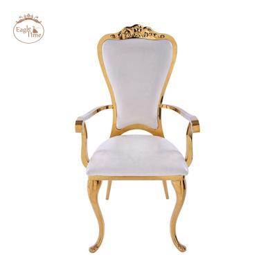 China Family Backrest Gold Modern Nordic Lightweight Luxury Metal With Armrest Casual Makeup Chair Bargaining Chair for sale