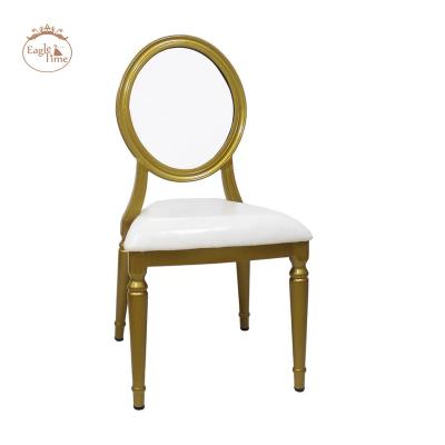 China European style modern metal wedding hotel banquet chair around back backrest acrylic transparent chair for sale