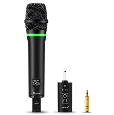 China Rechargeable Handheld Microphone Bietrun Wireless Microphone, 168FT Range Bluetooth Microphone Radio (7 Hours Work) with 1/4