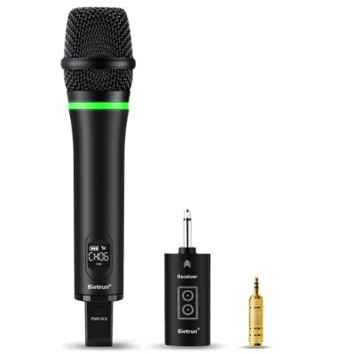 China Betrun Hot Selling Handheld Rechargeable Microphone Wireless Microphone, 168FT Range Bluetooth Microphone Radio (Working 7 Hours) with 1/4