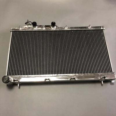 China 2 Pipe Aluminum Inlets Racing Radiator For SUBARU IMPREZA WRX STi GE GH GRB MT 2008 for sale