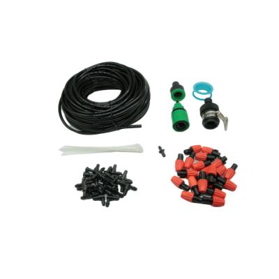 China Easy Installation PVC Hose Kit Automatic Irrigation DIY Drip Irrigation Spray Garden Kits Orange Watering Kit With 15m for sale