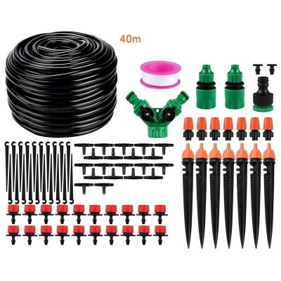 China Water Saving Drip Irrigation Work Planter Plastic Self Flower Pots Automatic Drip Irrigation System Micro Drip Irrigation Kit 40m for sale