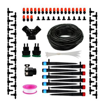 China Easy Installation 25m Garden Greenhouse Automatic Micro Watering DIY Rain Spray Drip Irrigation Plant Kit System for sale