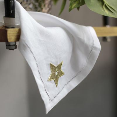 China Viable 100% pure natural linen towel with embroidery and day for sale