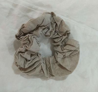 China 100% Hair Scrunchies Nature Color Accessories Elastic Hair Tie French 100% French Web Hair Scrunchies for sale