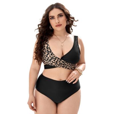 China Wholesales Breathable Designer Swimsuit Leopard Print Plus Size Custom Luxury Swimwear 4Xl Nylon/Spandex Swimwear 2021 Plus Size Swimwear for sale