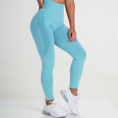 China Customized Breathable Stretchy Logo 4 Way Sport Wear Work Out Yoga Pants Women Gaiters Fitness Gym Pants High Quality Nylon Running Pants for sale