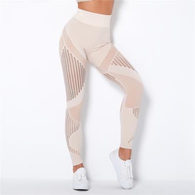 China Wholesales Breathable Running Legging Stretchy High Waist Women's Gym Pants High Quality Sports Wear Nylon Spandex Work Out Pants for sale