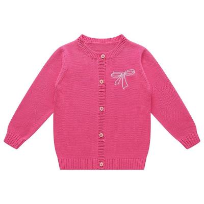 China Factory direct sale breathable girls cotton sweater pink cardigan for girls for sale