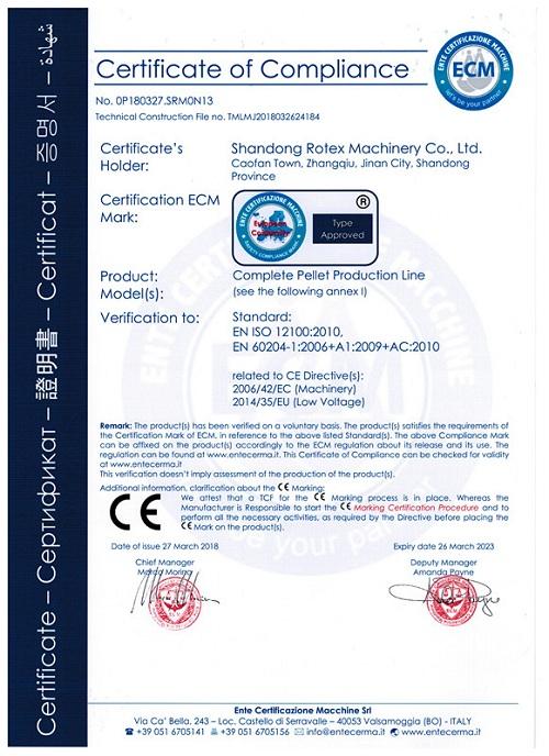 CE - Shandong Rotex Machinery Co., Ltd.