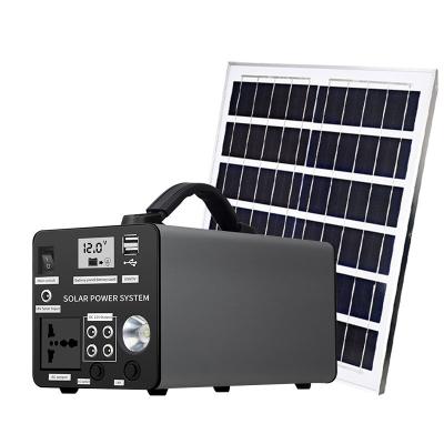 China Portable Flashlight Lighting 1000W Solar Power System Supply Battery Generator Power Supply with LED Lighting Solar Panel Power System for sale