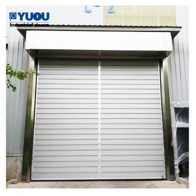 China Electric Aluminum Roller Gill Rolling Shutter Hard Panel Industrial Insulated High Speed ​​Door for sale