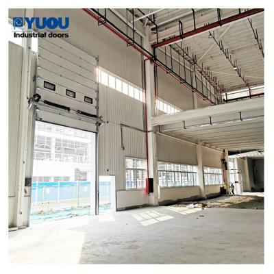 China Doorhan Industrial Garage Automatic Overhead Sectional Doors With Pedestrian Door for sale