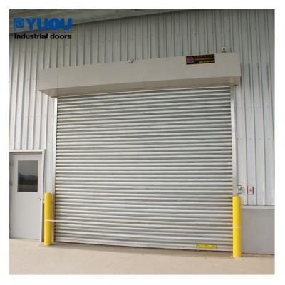 China Industrial Automatic Fire Resistance Ccc Certificated Steel Side Sliding Fire Rated Roller Shutter Doors for sale