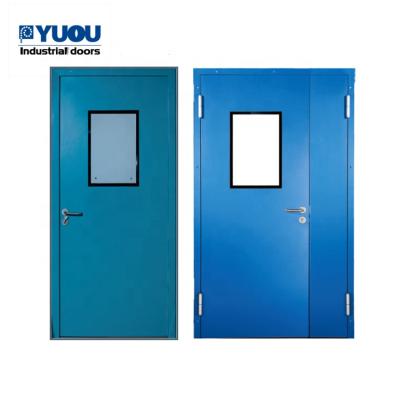 China Exterior Pure Flat Hermetic Single Leaf Steel Door Laboratory Clean Room Pharmaceutical Door for sale