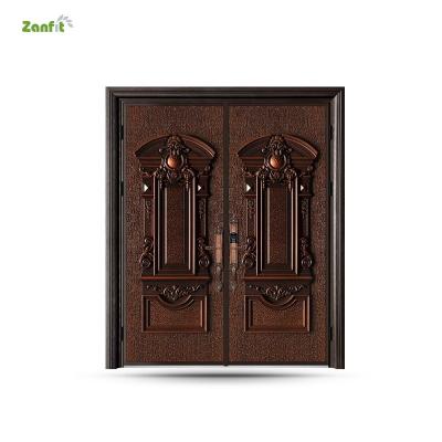 China Latest Modern Modern Design Double Steel Doors for sale