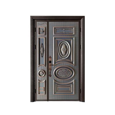 China Modern Mother Son / Uneven Double Steel Entry Doors for sale