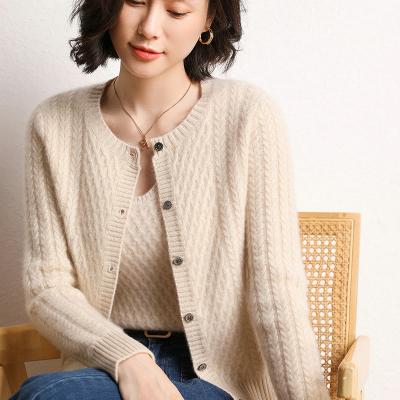 China Women's sweater Cardigan100 anti-pilling cashmere knitted new casual fashion ladies long sleeved young girl soft breathable clothing for sale