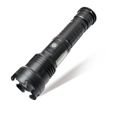 China Camping 1000 Lumens Rechargeable Tactical Torch Water Resistant XHP50 Zoomable Torch Super Bright Outdoor Light With Power Display for sale