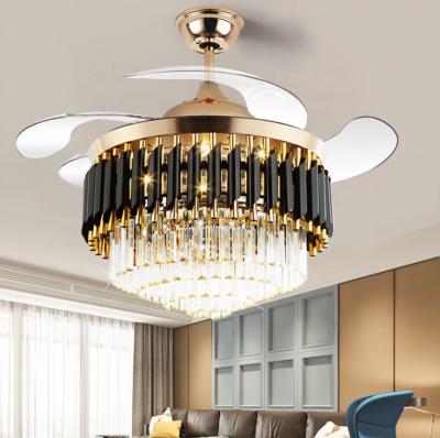 China Modern Crystal Ceiling Fan Ceiling Fan With Light Ceiling Fan With Led Light And Remote for sale