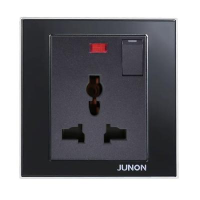 China JUNON Light Multipurpose Switch With Outlet Wall Lamp Switch Wall Switch With Light Indicator for sale