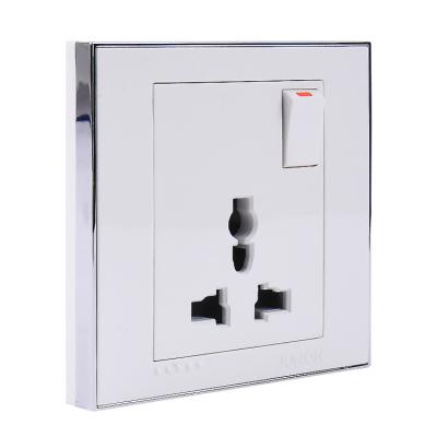 China JUNON FASHIONABLE 13A Multifunctional Electric Wall Socket With Switch 86*86mm for sale