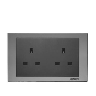 China JUNON Switch Socket Double 13A BS Commercial Electrical Wall Outlet for sale