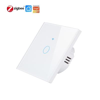 China Wall Plastic Smart Touch EU Life ZigBee Smart Lamp Switch 3.0 No Neutrals No Capacitor Tuya Smart Home Works With Alexa Google Home for sale