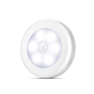 China Creative Smart Home 6 LED Sensor Cabinet Light Residential Round Night Light Toilet for Children and Kids Hourglass for sale