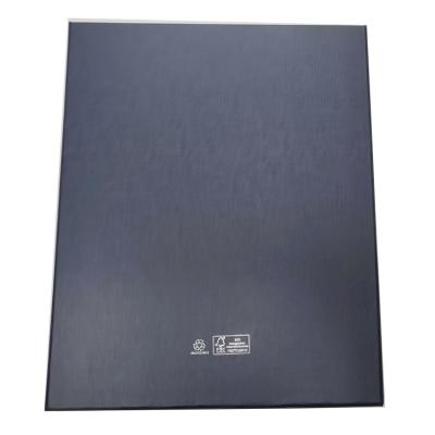 China Rigid Installed Handmade Quality Nice Texture Paper Box Clothes Rigid Packing Box With Silver Foil Hotstamp Logo for sale