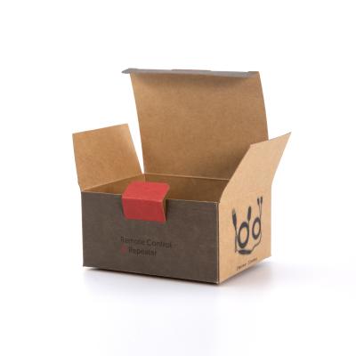 China Beautiful Custom Recyclable Cardboard Packaging Boxes Folding Custom Box, With Eyebrow Kraft Paper Logo Printed Packaging Box for sale