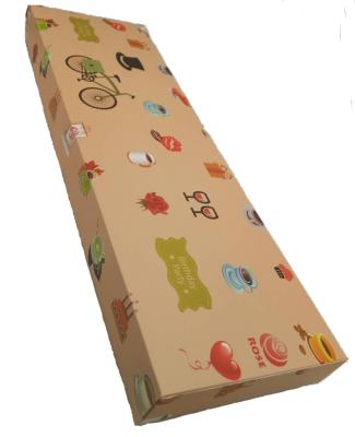 China Exquisite Gift Paper Printing And Packaging Long Folding Paper Packaging Box for sale