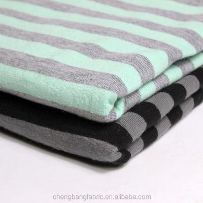 Cina Eco-friendly Anti-bacteria Yarn Dyed Stripe 95% Soft Bamboo 5% Spandex Fiber Jersey Fabric in vendita