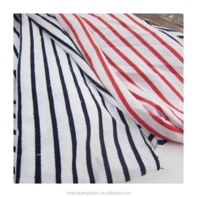 China Factory Wholesale Anti-Static Yarn Dyed French Cotton Stripe Terry Cloth Hoodies Men Fabric for sale