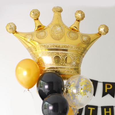 China Toy Gold Crown Giant Gift/Mini Foil Balloon Party Decoration Birthdays Party Decoration for sale