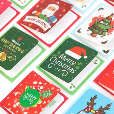 China Europe Christmas Greeting Card 24pcs/set DIY Retro Cartoon Christmas Thank You Cards Happy New Year Eve Greeting Card for sale