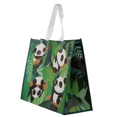 China Customized Matte Handled Laminated Eco-friendly Handled Recycled Reusable Non Woven RPET Shopping Bag PET Bag for sale