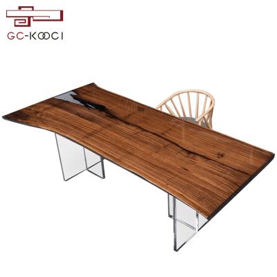 China Other North American Black Walnut Resin Dining Table Top Resin Board for sale