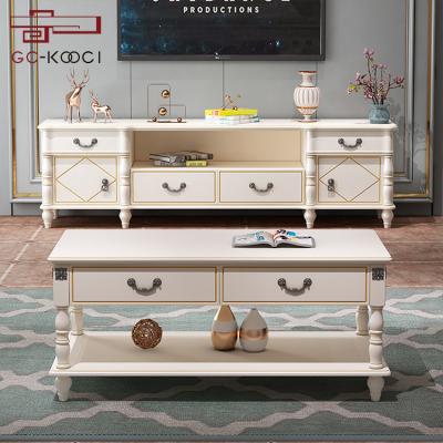 China 1.8m TV cabinets modern minimalist style living room furniture solid wood cabinet and coffee table set floor cabinets for sale