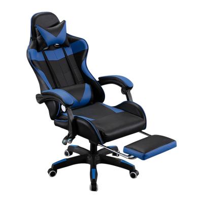 China Ergonomic Racing PC Computer Gamer Sillas (Height) GUCI Black Steel Frame PU Gaming Chair Blue Leather Office Gaming Chair Ergonomic for sale