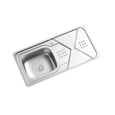 China Widely Used Without Faucet Special Design Kitchen Sink RV Single Bowl Sinks Stainless Steel for sale