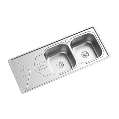 China Without Faucet Durable Using Low Price Kitchen Sink Handmade 304 Stainless Steel for sale