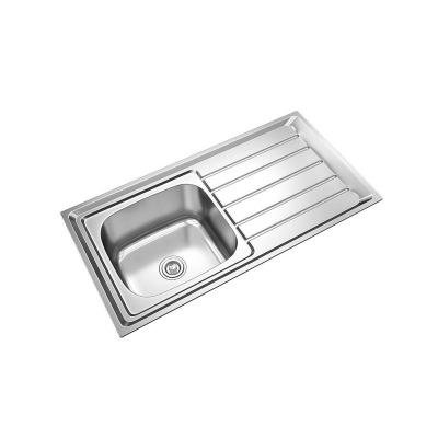 China Promotional High Quality Single Bowl Sink Without Faucet Commercial Manufactures Sink Stainless Steel for sale