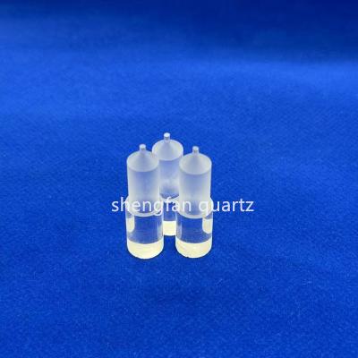 China Custom High Light Transmittance High Purity Full Transparent Slotted Quartz Rod Quartz Boat en venta