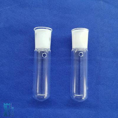 China Clear Quartz Glass Tube Heat Resistant Screw Thread Cap Laboratory Optical Lighting for sale