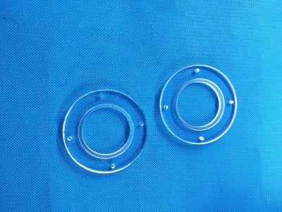 China Factory Customized Fused Silica Opaque Quartz Glass Flange250-400KV/CM Frosted Quartz Flange for sale