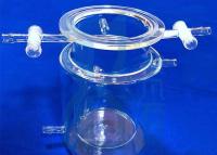 China Tubo do reator de quartzo da flange Morse6.5 com boca de moedura à venda